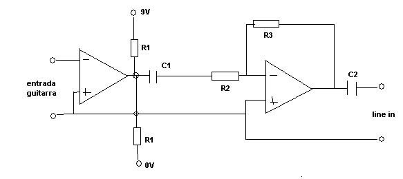 adaptador de impedância para guitarra