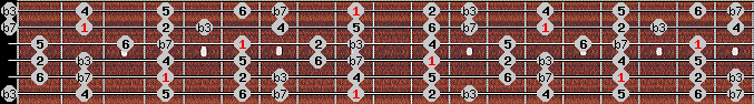 dorian scale on key C# for Guitar